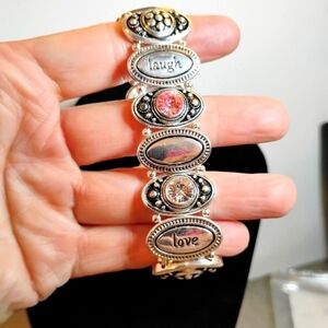 Belk Silver Tone Inspirational Bracelet for‎ Sensitive Skin